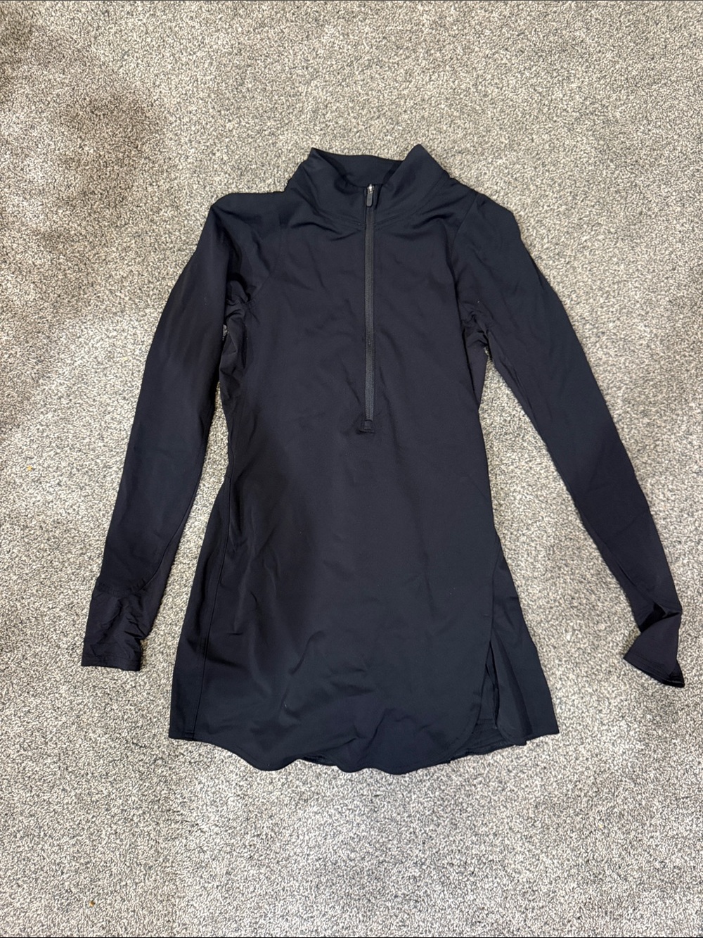 Lululemon Black Long Sleeve Half-Zip tennis dress!! (Built in shorts)